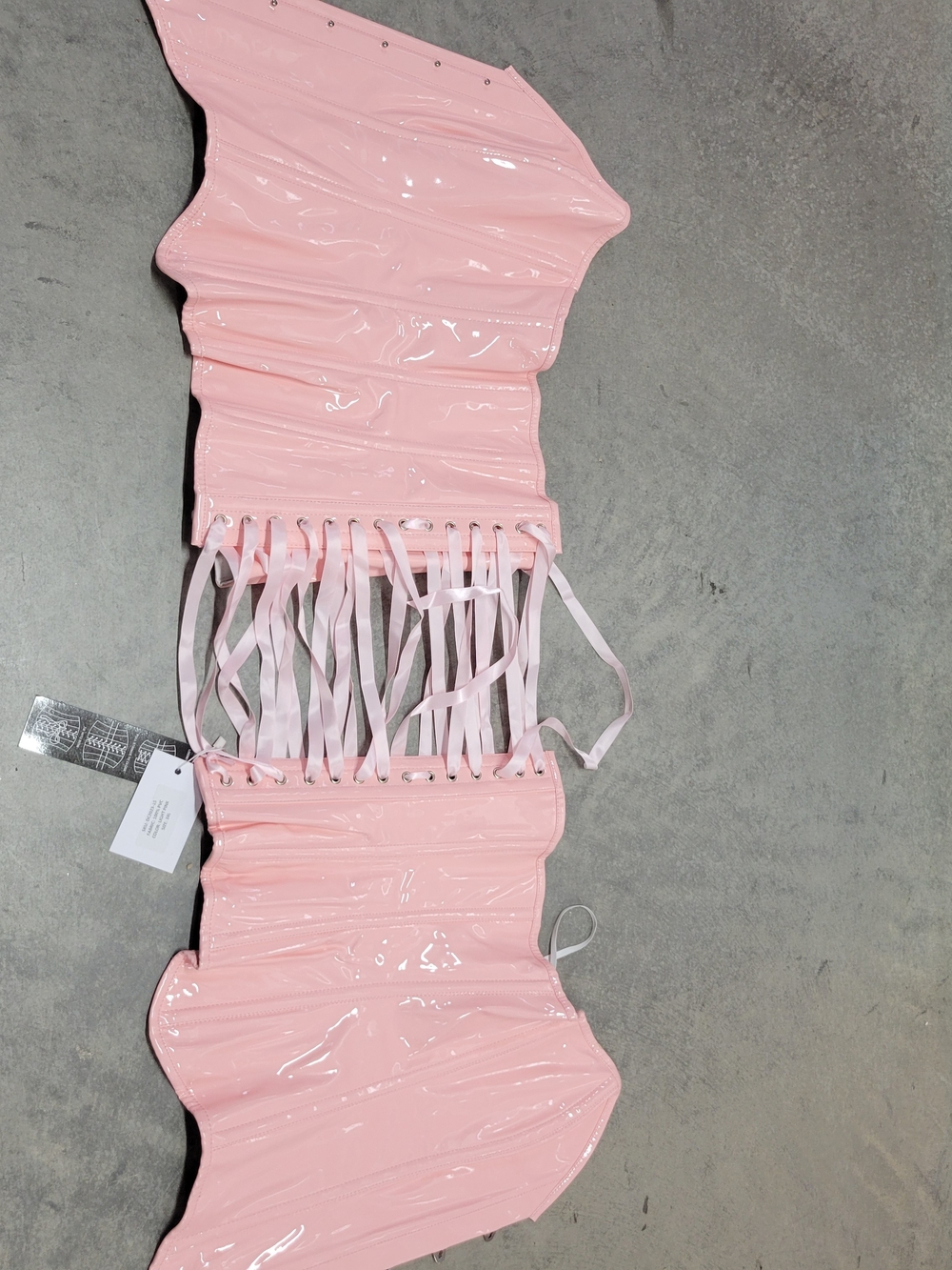 Daisy Corsets Pink Patent Lace-Up Waist Cincher
